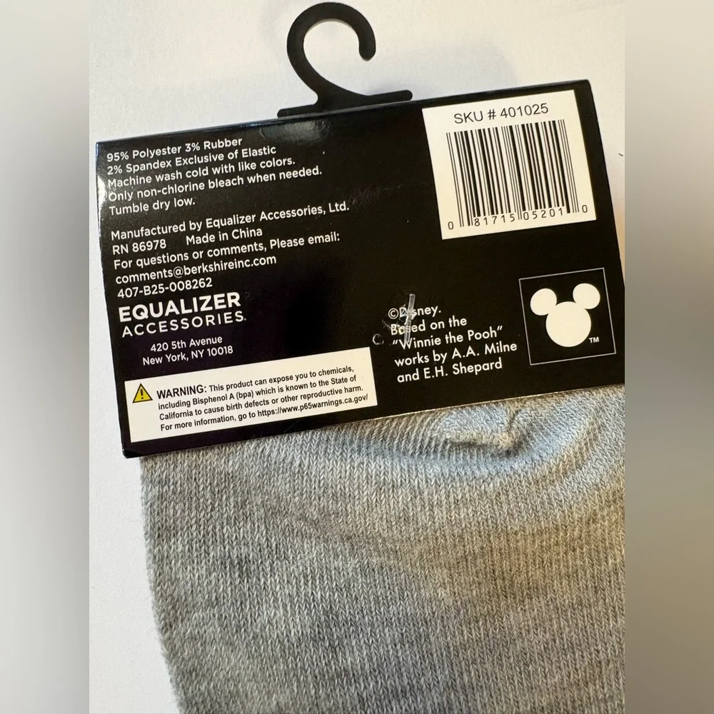 Disney Tigger Gray and Orange Crew Socks